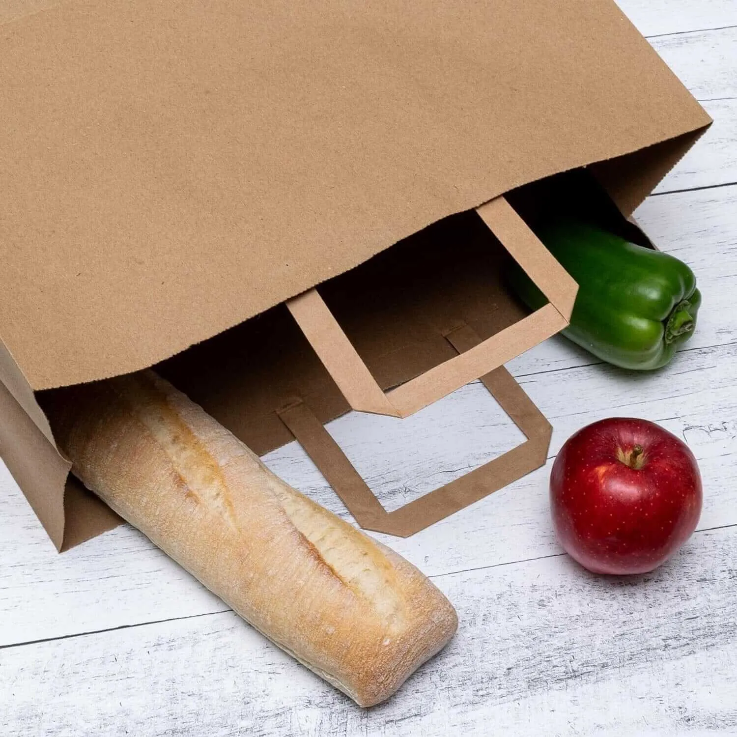 16x6x12 Large Flat Handle Paper Bags