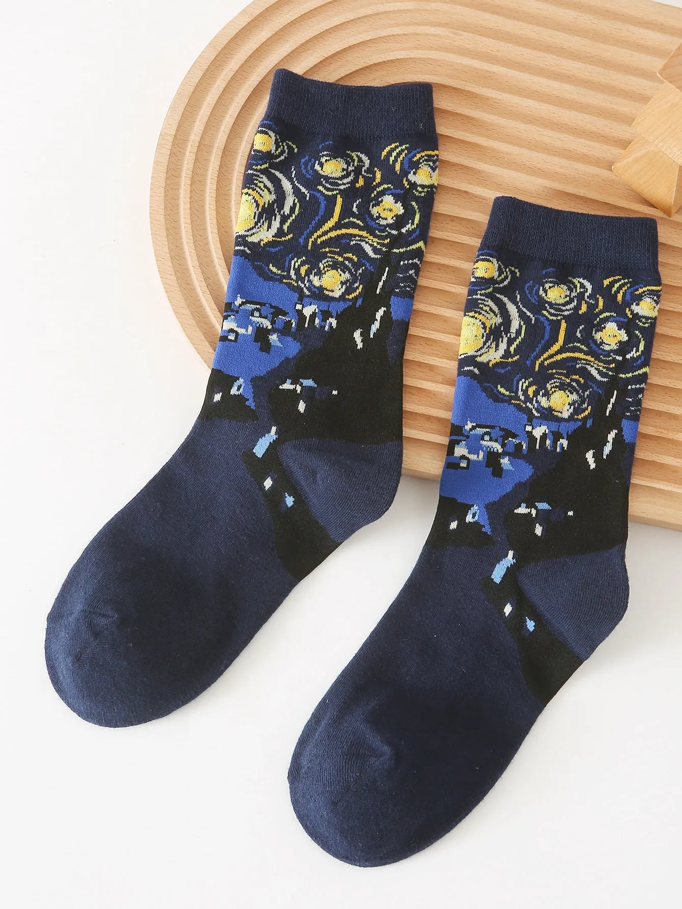 Abstract Galaxy Crew Socks, Funny Socks for Women, Novelty Socks, Funky Socks, Gift for Her