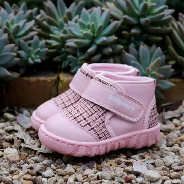 Billycart Kids Luna Pink & Plaid Girls toddler boots