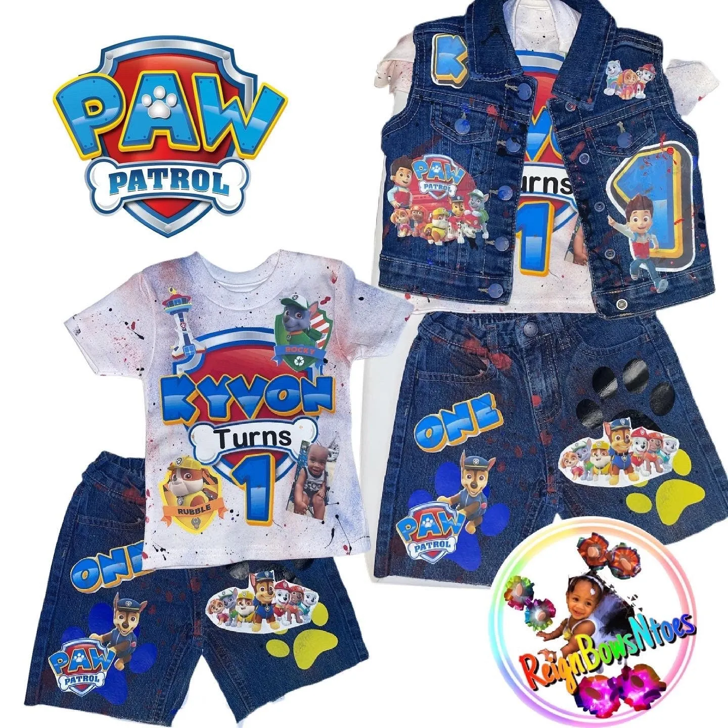 Boys Paw patrol birthday outfit