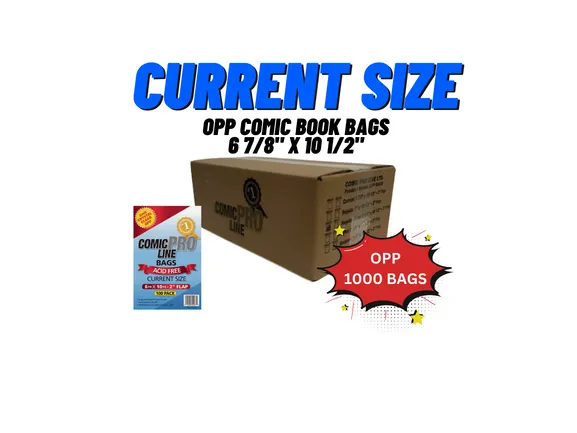 Bulk OPP Current Comic Bags - 1000 Loose Bags Per Case