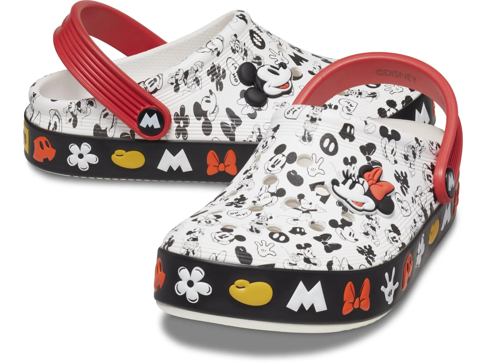 Crocs Kids Mickey Off Court Clog (Little Kid/Big Kid), white