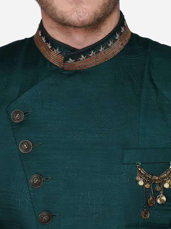 Dark Green Indowestern | Azania