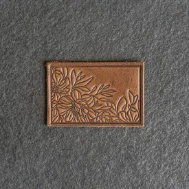 Floral Design Leather Patches with optional Velcro added