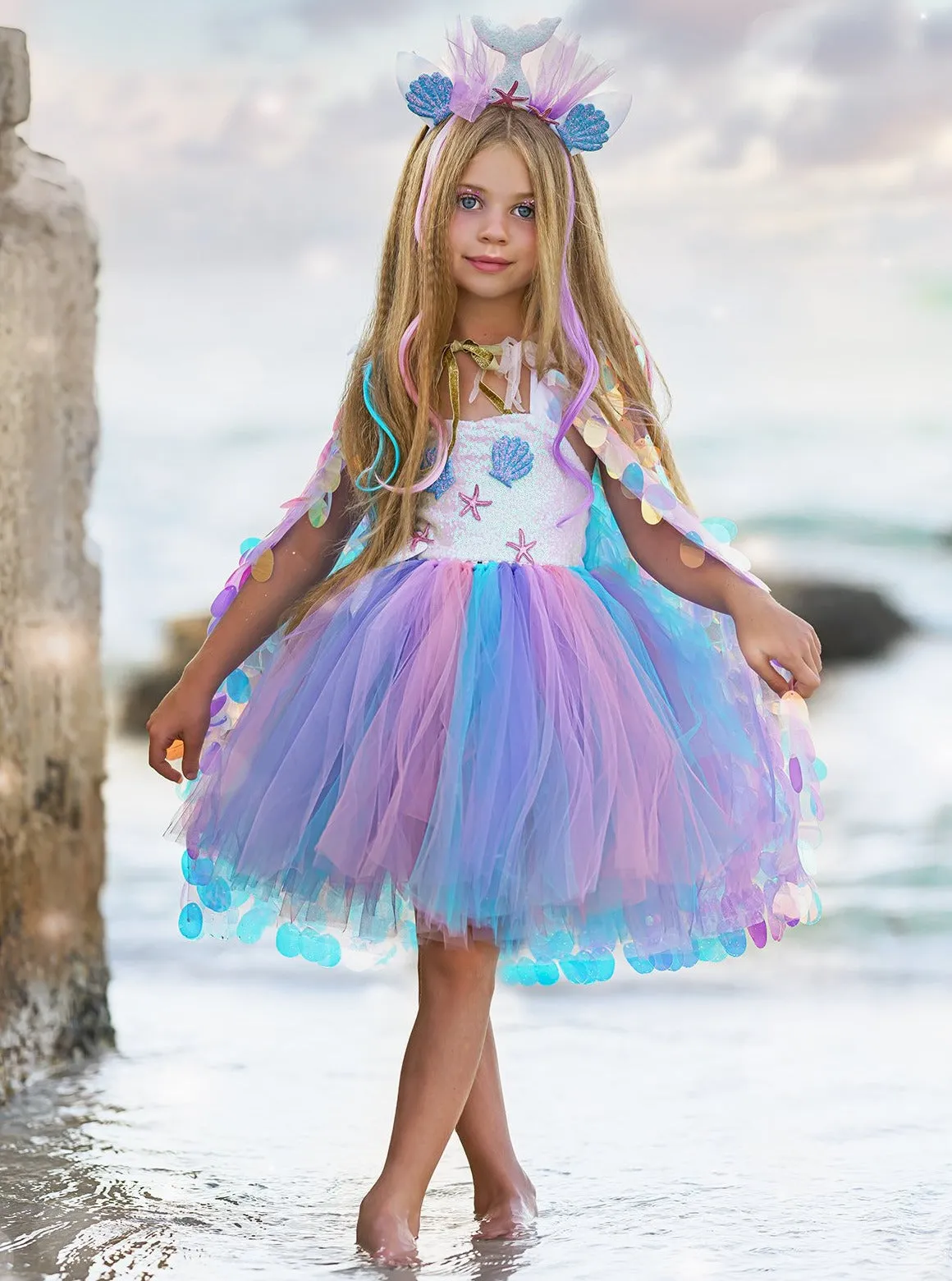 Girls Deluxe Mermaid Unicorn Costume