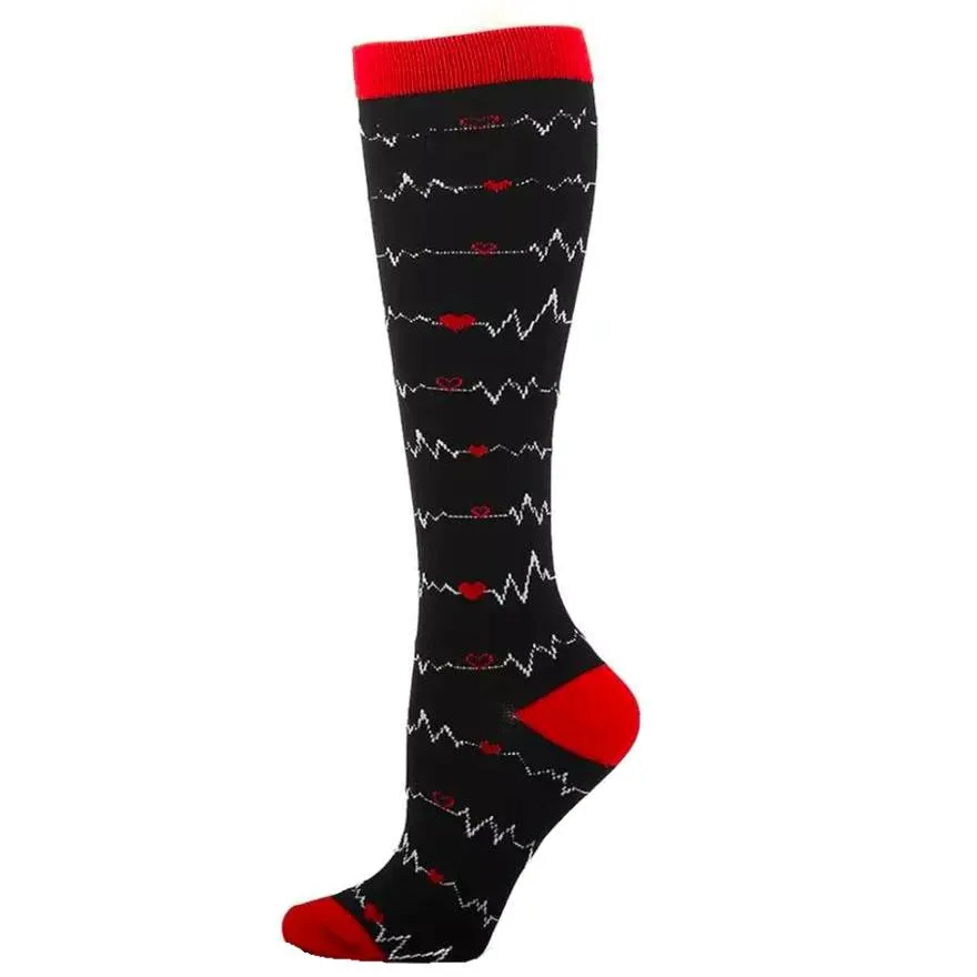 Heart Line Knee High Socks