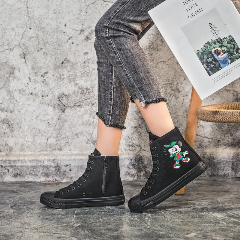 Owlkay Cartoon Cute Comfortable High-Top Shoes