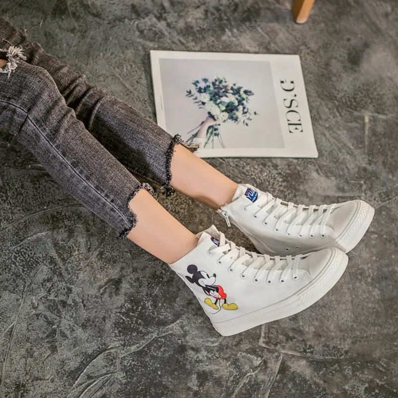 Owlkay Cartoon Cute Comfortable High-Top Shoes