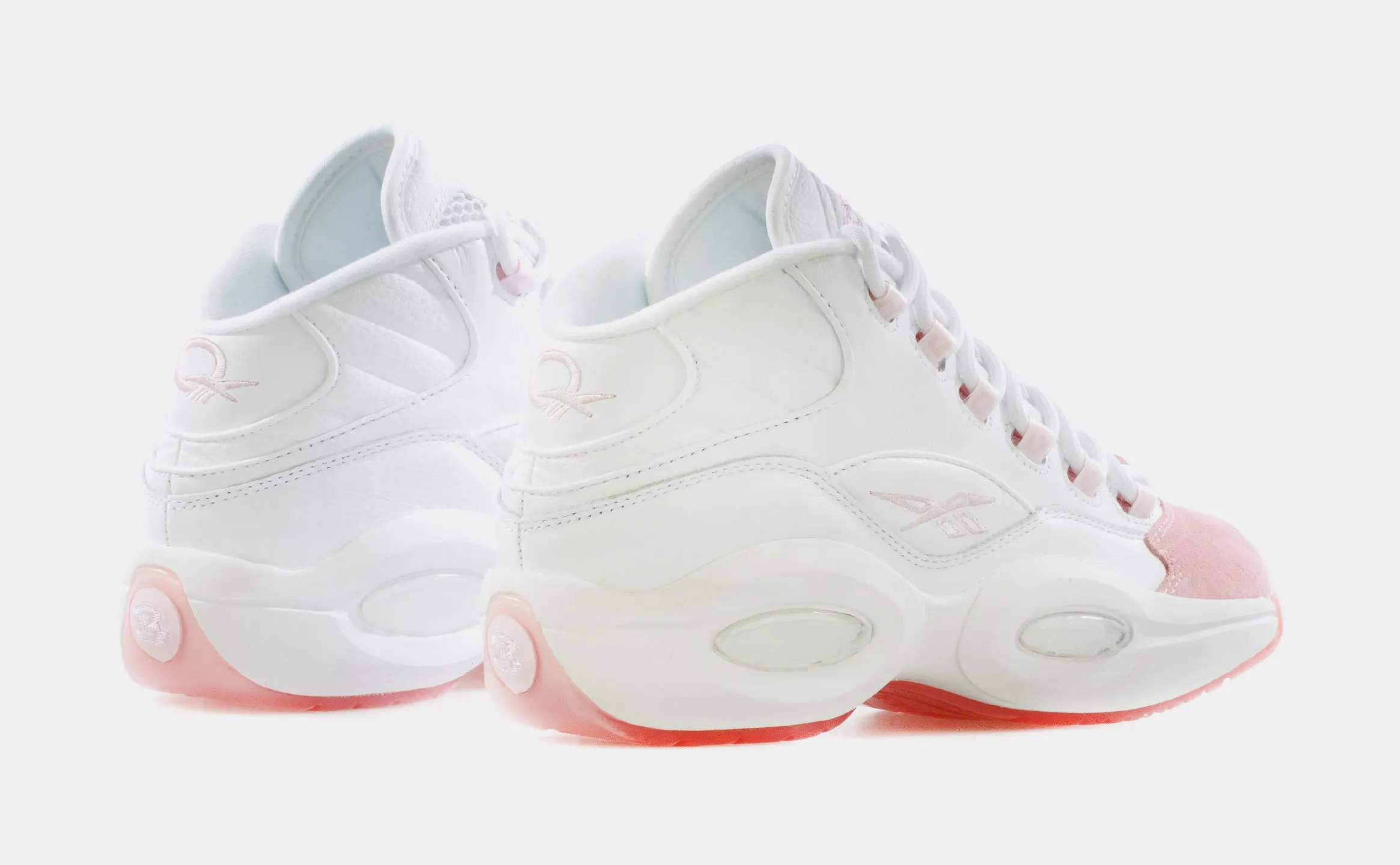 Question Mid Pink Toe Mens Basketball Shoe (White/Pink)