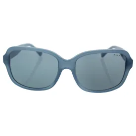 Ralph Lauren Women's 0RA5216 Square Sunglasses, Milky Smoke Teal, 56 mm