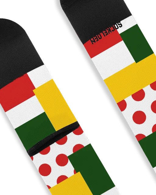 Retro Lapjes Printed Cycling Socks