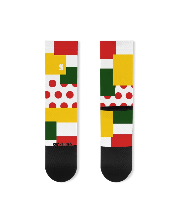 Retro Lapjes Printed Cycling Socks