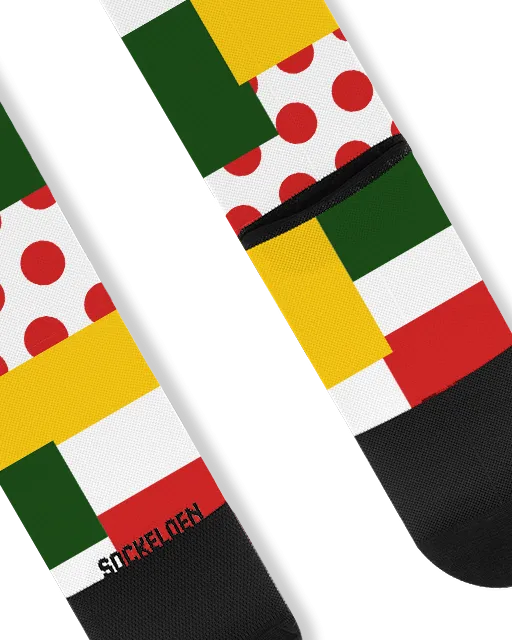 Retro Lapjes Printed Cycling Socks