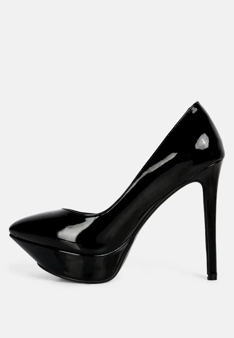 ROTHKO Black Platform Stiletto Pumps