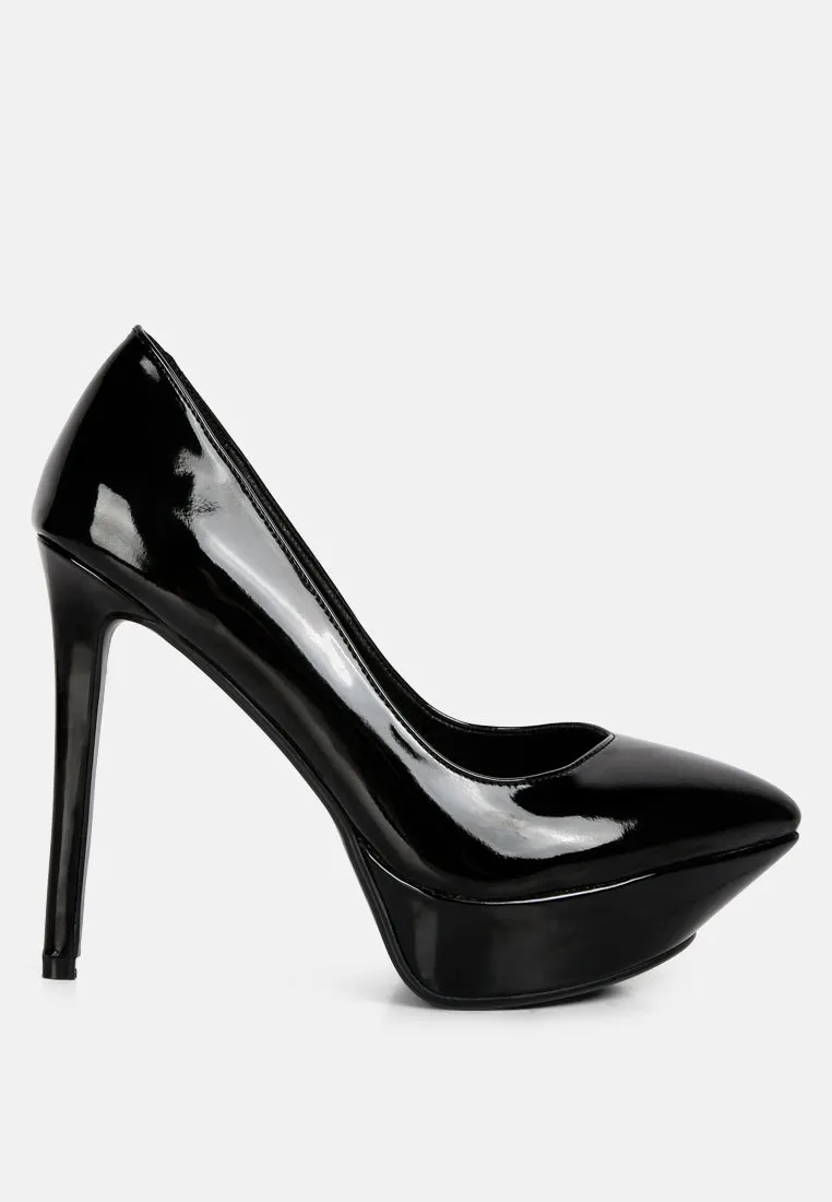 ROTHKO Black Platform Stiletto Pumps