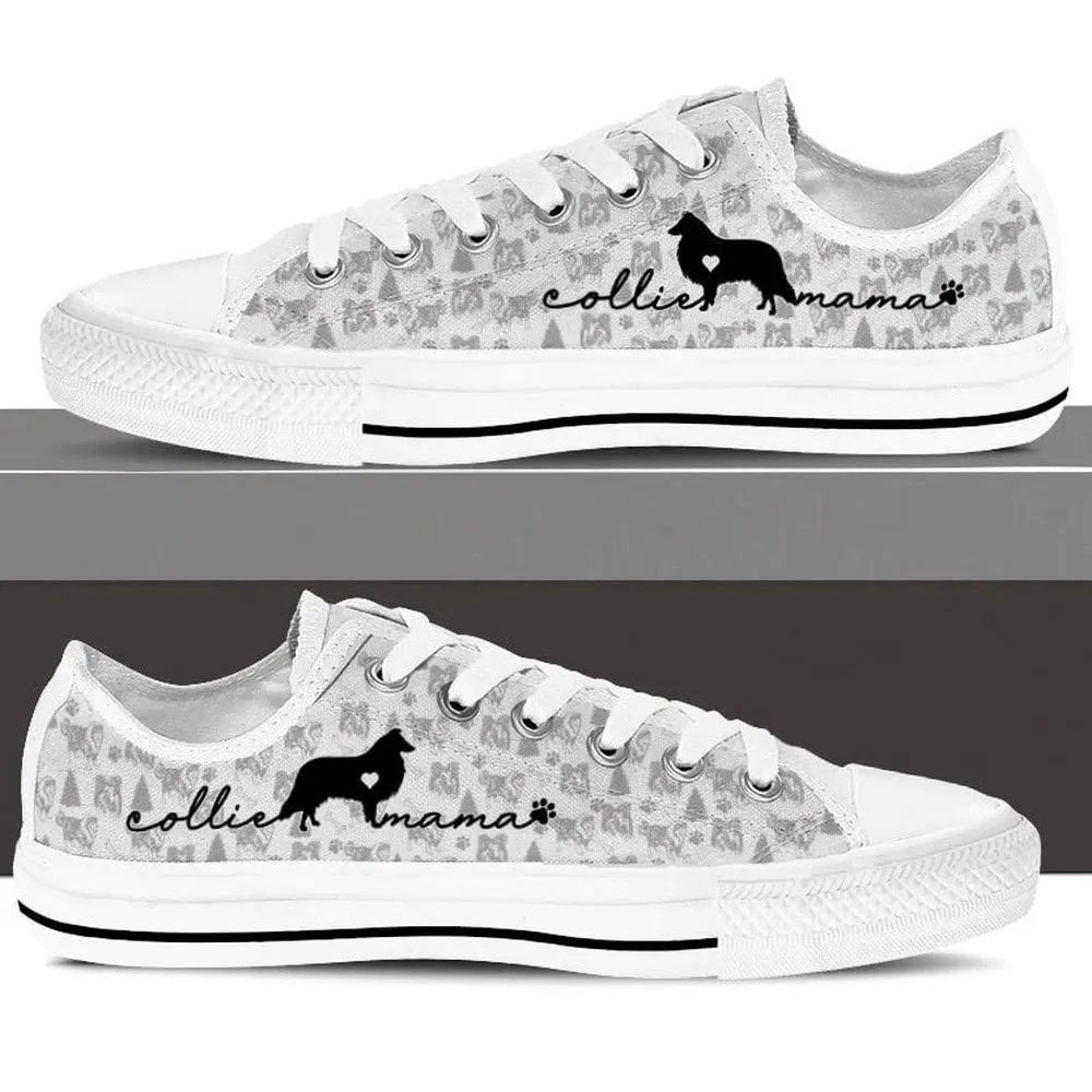 Rough Collie Low Top Shoes - Dog Walking Shoes Men Women, Dog Printed Shoes, Canvas Shoes For Men, Women