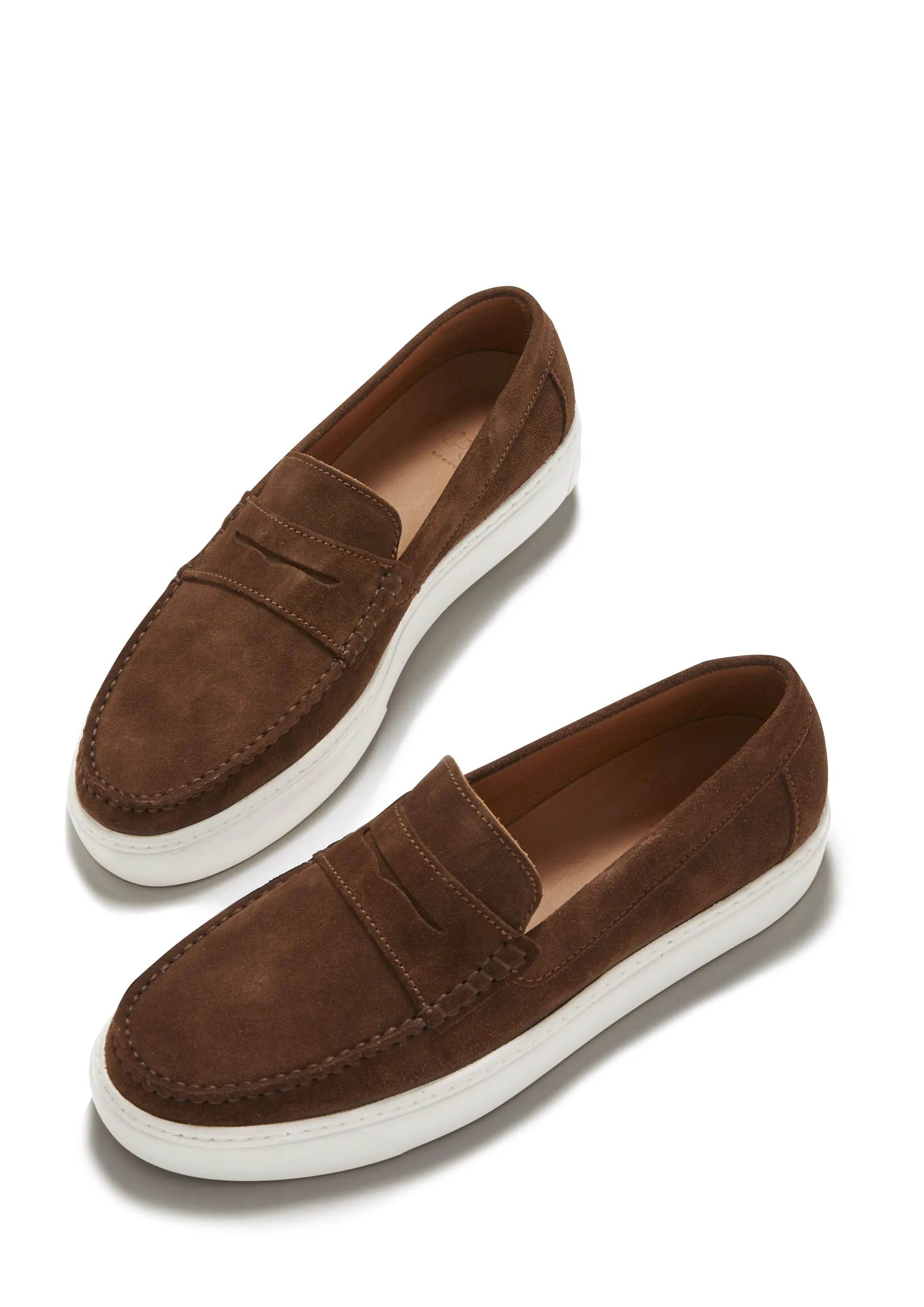 Slip-on Sneaker Loafers, brown suede