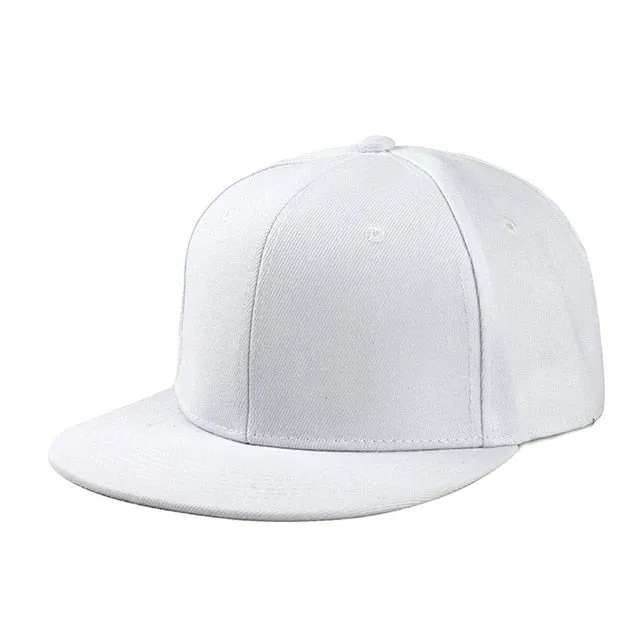 Solid Color Hip Hop Snapback Baseball Cap