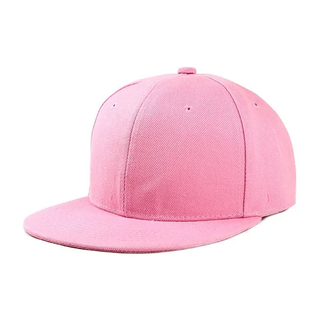 Solid Color Hip Hop Snapback Baseball Cap