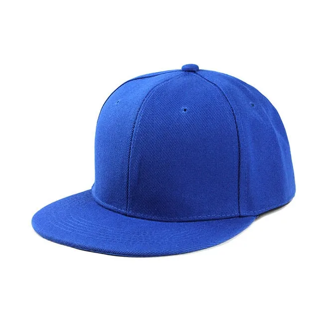 Solid Color Hip Hop Snapback Baseball Cap