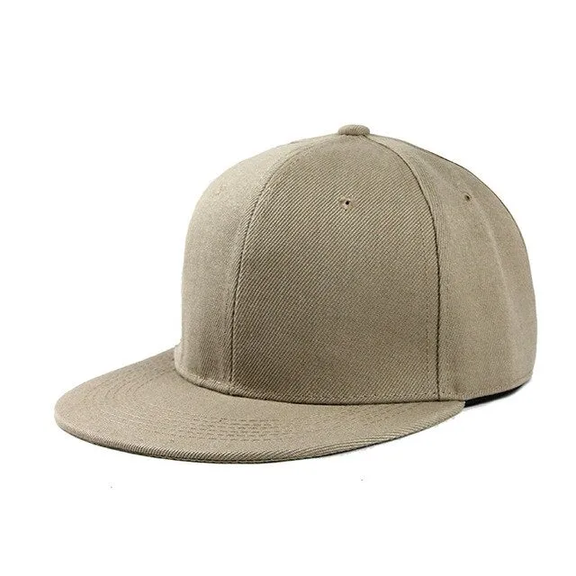 Solid Color Hip Hop Snapback Baseball Cap