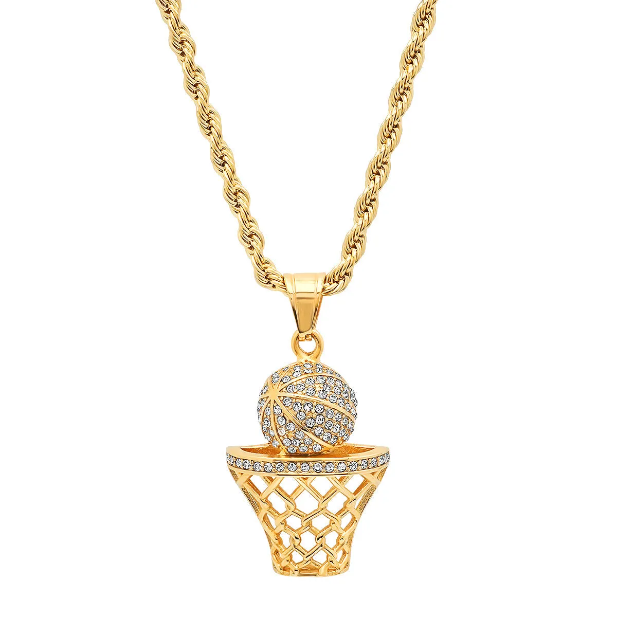 SWISH Basketball Pendant Necklace