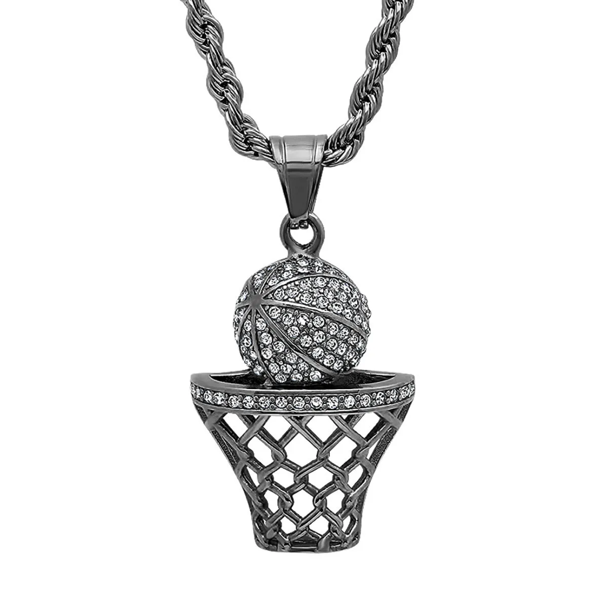 SWISH Basketball Pendant Necklace