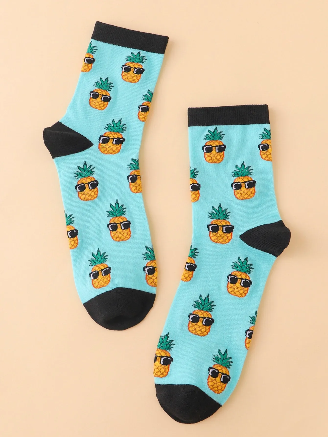 Vacation Socks Pineapple Socks Crew Socks Funny Socks for Men Novelty Socks