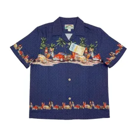 Vintage Style Men's Hawaiian Shirt with Tropical Print