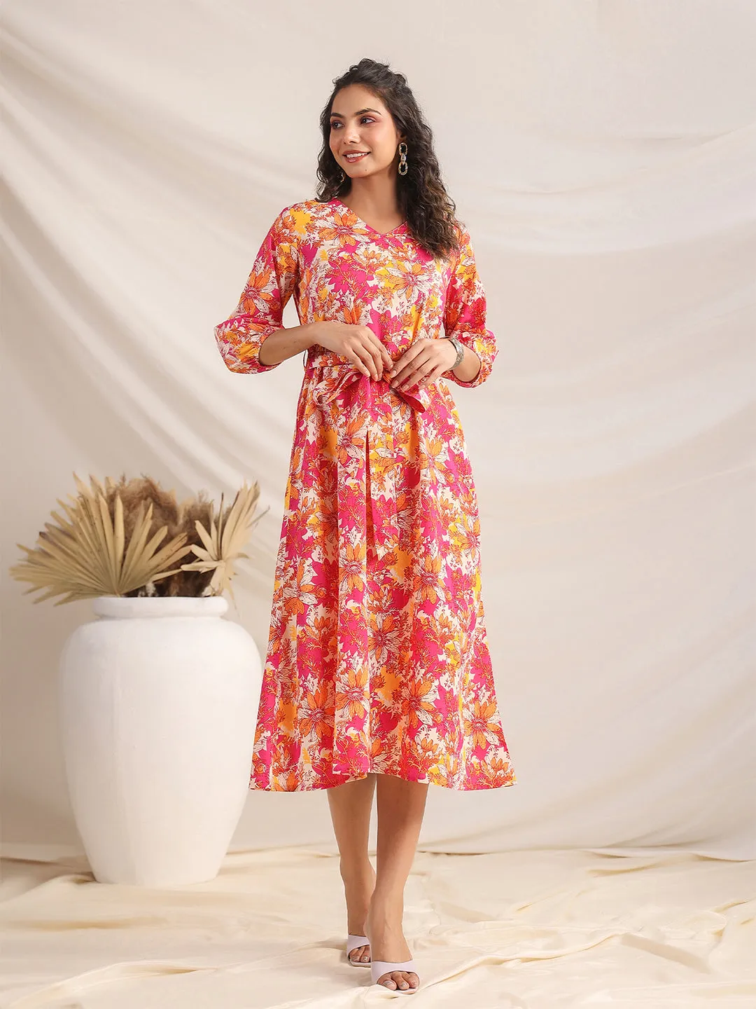 Women Multicolour Cotton Dress