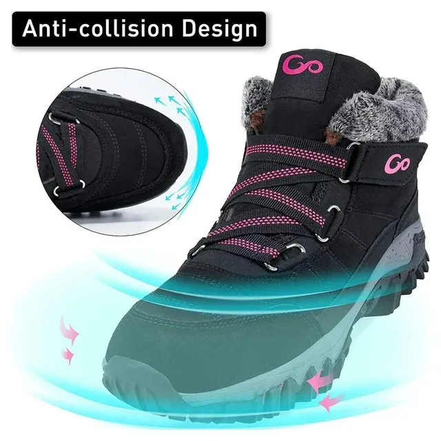 Women Winter Snow Boots Keep Warm Lined Ankle Booties Outdoor Hiking Shoes